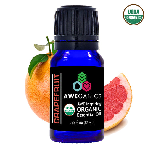 Grapefruit Essential Oil, 10 Ml, USDA Organic, 100% Pure & Natural Therapeutic Grade