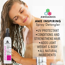 Aweganics Leave-in Conditioner Detangler Spray - AWE Inspiring Pro-Vitamin B5 Conditioning Hair Detangling Spray