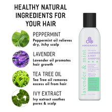 Aweganics Lavender Mint Hair Shampoo - AWE Inspiring Natural Aromatherapy Invigorating Purple Shampoos