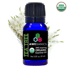 Aweganics Aromatherapy Gift Set - 3 Bottles of Premium USDA Organic Essential Oils