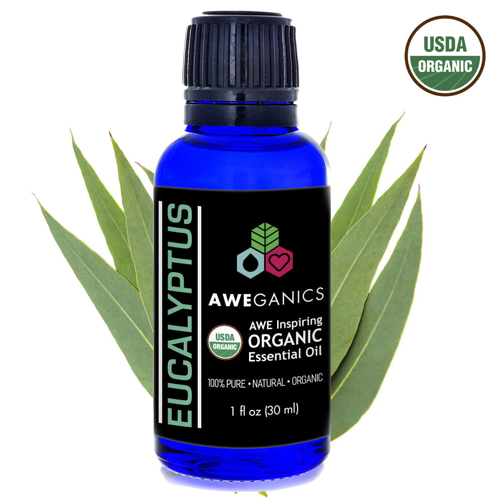 Eucalyptus Essential Oil, 1 Oz, USDA Organic, 100% Pure & Natural Therapeutic Grade