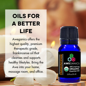 Frankincense Essential Oil, 10 Ml, USDA Organic, 100% Pure & Natural Therapeutic Grade