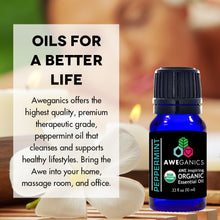Peppermint Essential Oil, 10 mL, USDA Organic, 100% Pure & Natural Therapeutic Grade